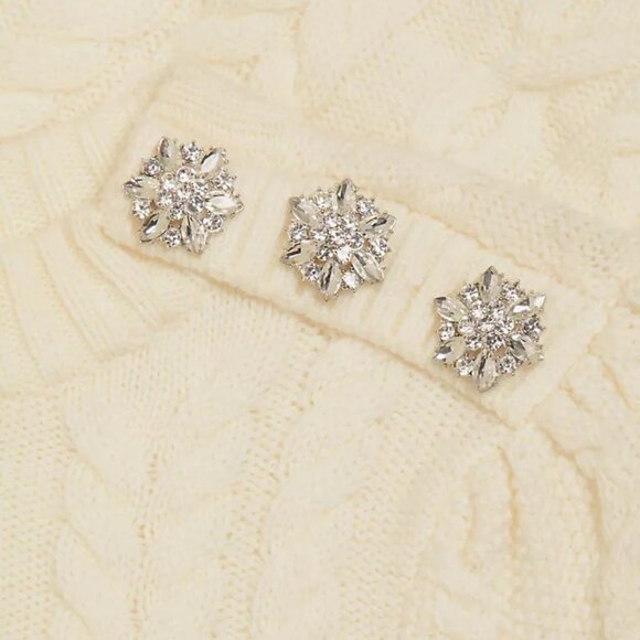 NEW Generation Love Size L,  Womens Rylan Merino Wool Cable-Knit Sweater - Cream - Picture 7 of 7